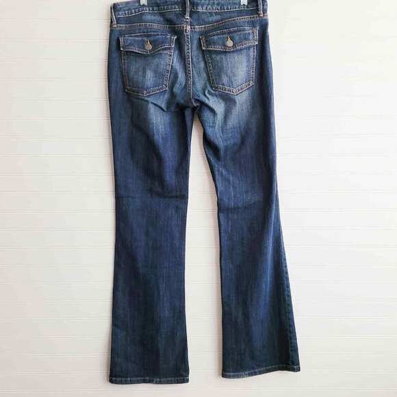 Banana Republic Jeans Womens Size 28 Dark Wash Bootcut Back Flap Pockets - Picture 6 of 6